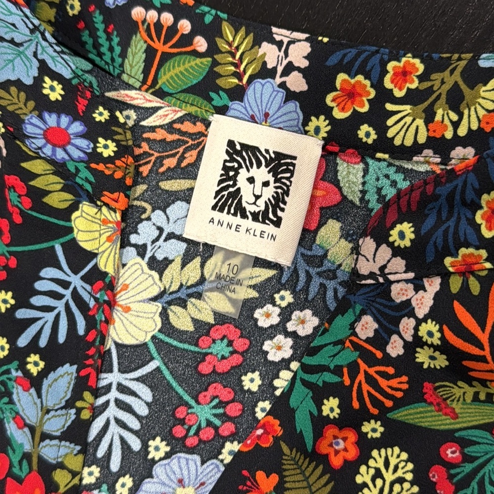 Anne Klein Floral Sleeveless Dress - 10 - Picture 6 of 9
